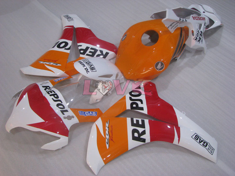 Repsol - Red Orange White Fairings and Bodywork For 2008-2011 CBR1000RR #LF4346