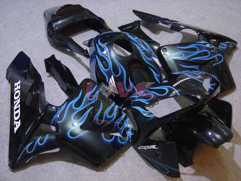 Flame - Blue Black Fairings and Bodywork For 2003-2004 CBR600RR #LF5403