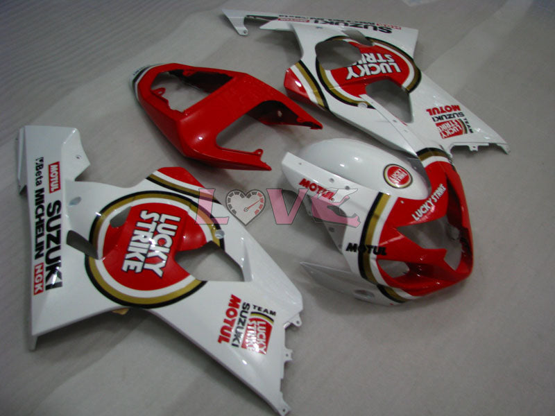 Lucky Strike - Red White Fairings and Bodywork For 2004-2005 GSX-R750 #LF6577