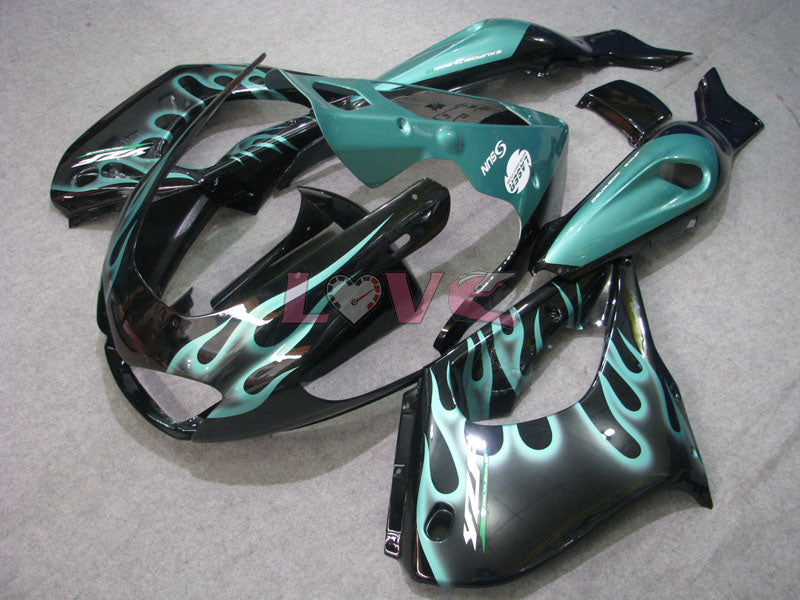 Flame - Cyan Black Fairings and Bodywork For 1997-2007 YZF1000R #LF7908