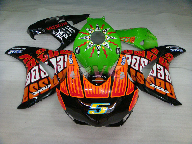 Rossi - Orange Black Fairings and Bodywork For 2008-2011 CBR1000RR #LF7105
