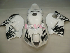 Flame - White Black Fairings and Bodywork For 1999-2007 Hayabusa #LF3752