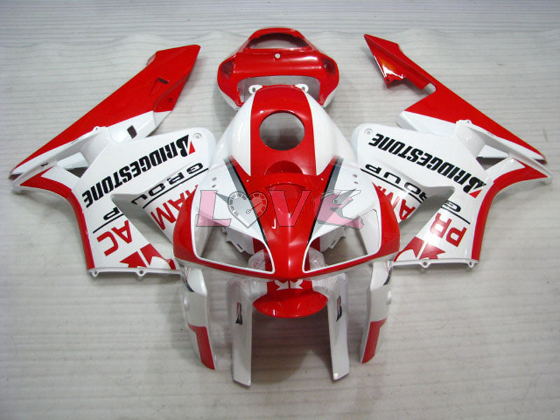 PRAMAC - Red White Fairings and Bodywork For 2005-2006 CBR600RR #LF7500