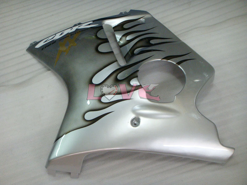 Flame - Black Silver Fairings and Bodywork For 1996-2007 CBR1100XX #LF5134