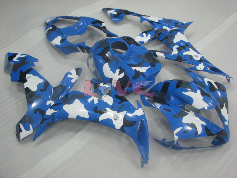 Customize - Blue White Black Fairings and Bodywork For 2004-2006 YZF-R1 #LF3690