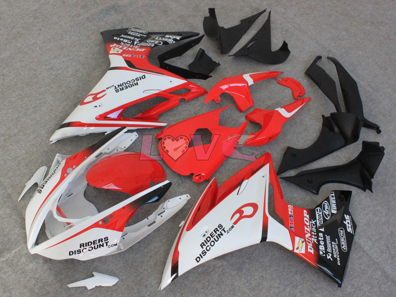 DUNLOP - Red White Black Fairings and Bodywork For 2013-2014 Daytona 675 #LF3048
