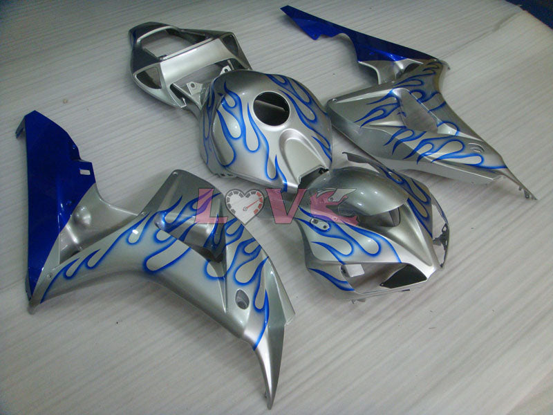 Flame - Blue Silver Fairings and Bodywork For 2006-2007 CBR1000RR #LF7230