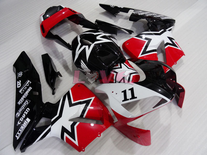 Customize - Red White Black Fairings and Bodywork For 2003-2004 CBR600RR #LF4456