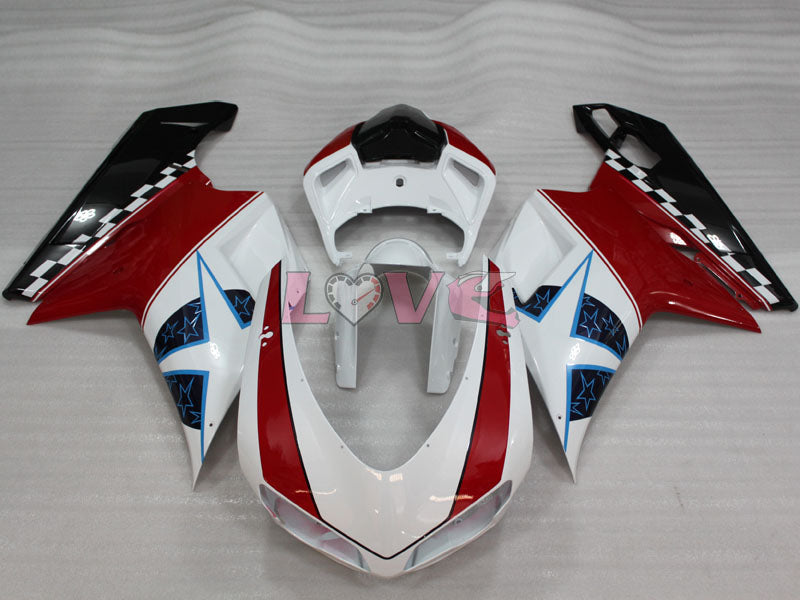 Factory Style - Red White Fairings and Bodywork For 2007-2009 1098 #LF3125