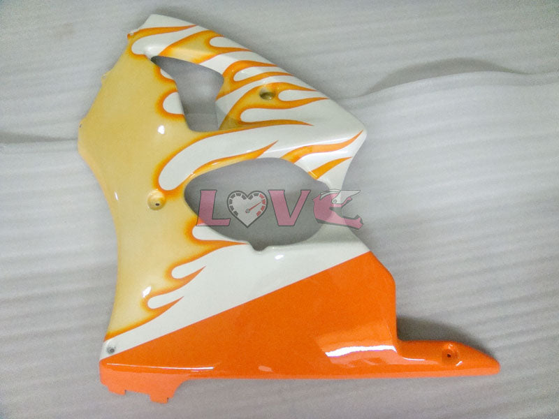 Flame - Orange White Fairings and Bodywork For 2000-2002 NINJA ZX-6R #LF3329