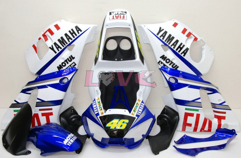 Flame - Blue Black Fairings and Bodywork For 1998-2002 YZF-R6 #LF6842