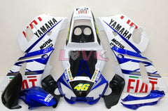 Flame - Blue Black Fairings and Bodywork For 1998-2002 YZF-R6 #LF6842