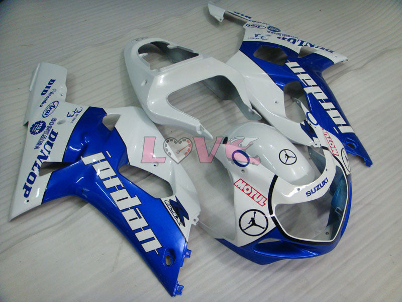 Jordan - Blue White Fairings and Bodywork For 2000-2003 GSX-R750 #LF6775