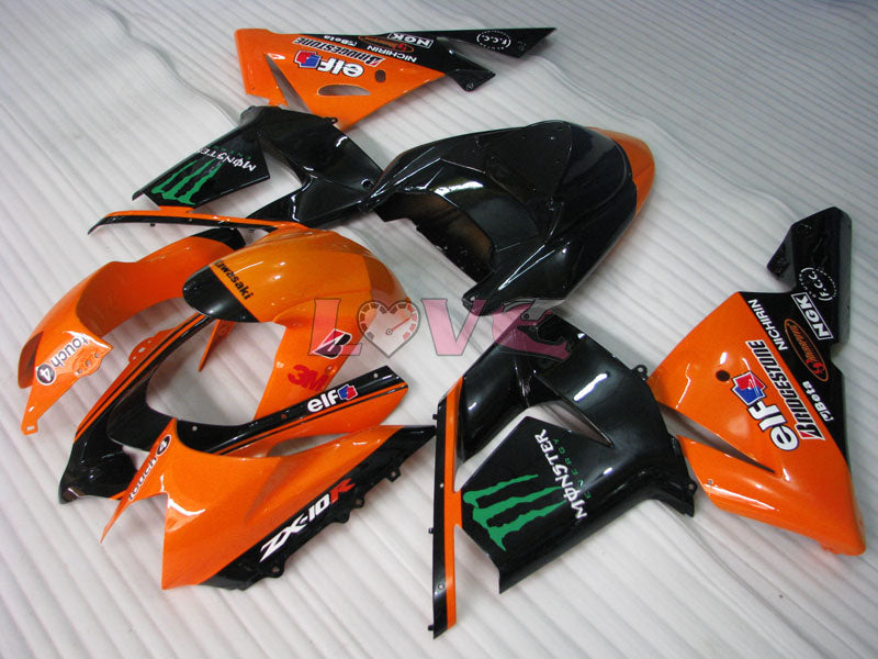 Monster - Orange Black Fairings and Bodywork For 2004-2005 NINJA ZX-10R #LF6311
