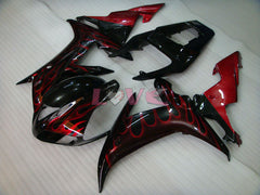 Flame - Red Black Fairings and Bodywork For 2002-2003 YZF-R1 #LF3594