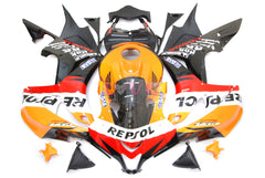 Repsol - Yellow Black Fairings and Bodywork For 2007-2008 CBR600RR #LF7396