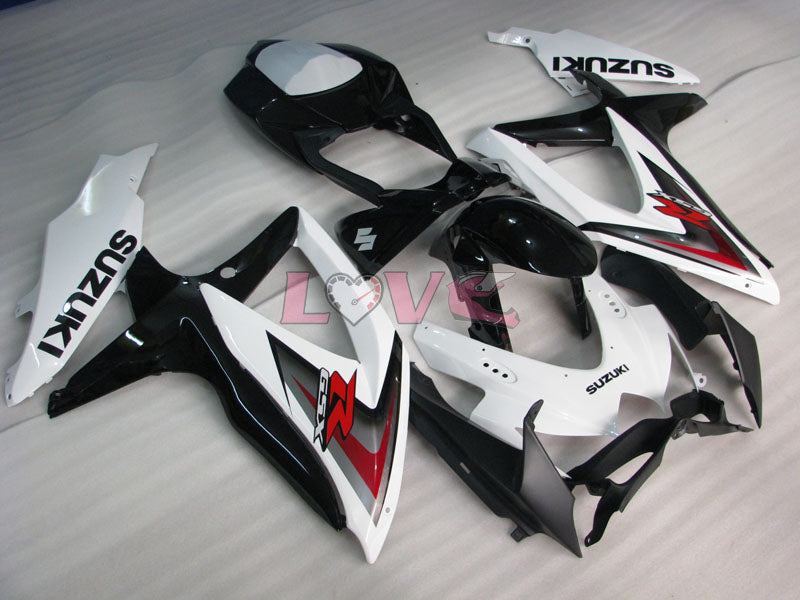 Factory Style - White Black Fairings and Bodywork For 2008-2010 GSX-R600 #LF3964