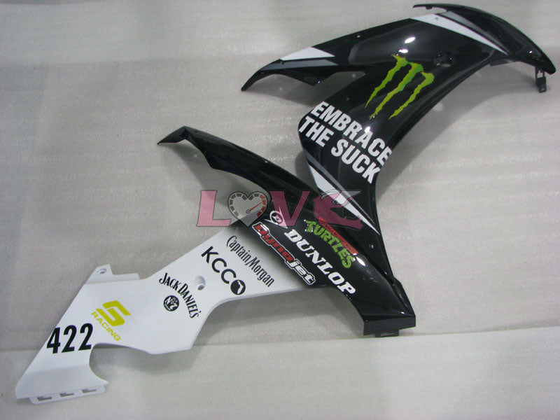 Monster - White Black Fairings and Bodywork For 2004-2006 YZF-R1 #LF3694