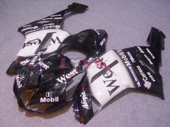 West - White Black Fairings and Bodywork For 2007-2008 NINJA ZX-6R #LF5888
