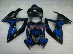 Flame - Blue Black Fairings and Bodywork For 2006-2007 GSX-R600 #LF6357
