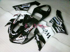 West - White Black Fairings and Bodywork For 2005-2006 NINJA ZX-6R #LF3303