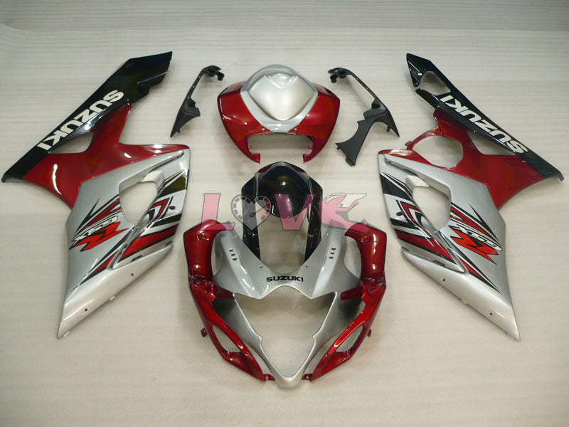Factory Style - Red Silver Fairings and Bodywork For 2005-2006 GSX-R1000 #LF3840