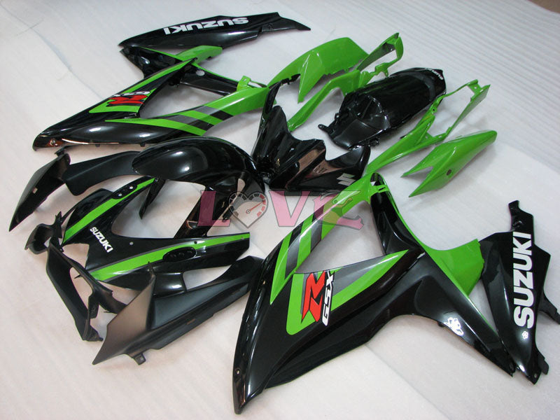 Factory Style - Green White Black Fairings and Bodywork For 2008-2010 GSX-R600 #LF3954