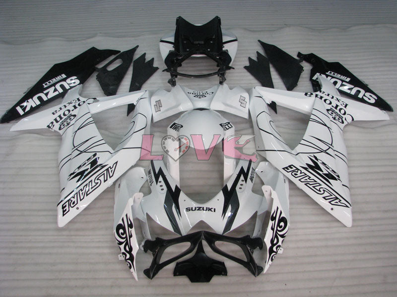 Corona - White Black Fairings and Bodywork For 2008-2010 GSX-R600 #LF6246
