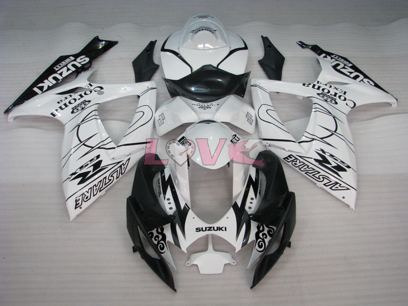 Corona - White Black Fairings and Bodywork For 2006-2007 GSX-R750 #LF6564