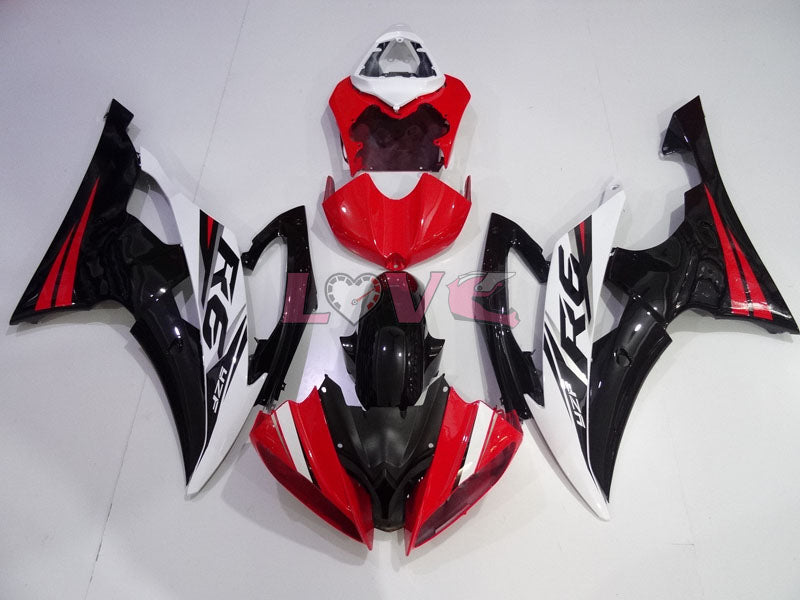 Factory Style - Red White Black Fairings and Bodywork For 2008-2016 YZF-R6 #LF3395