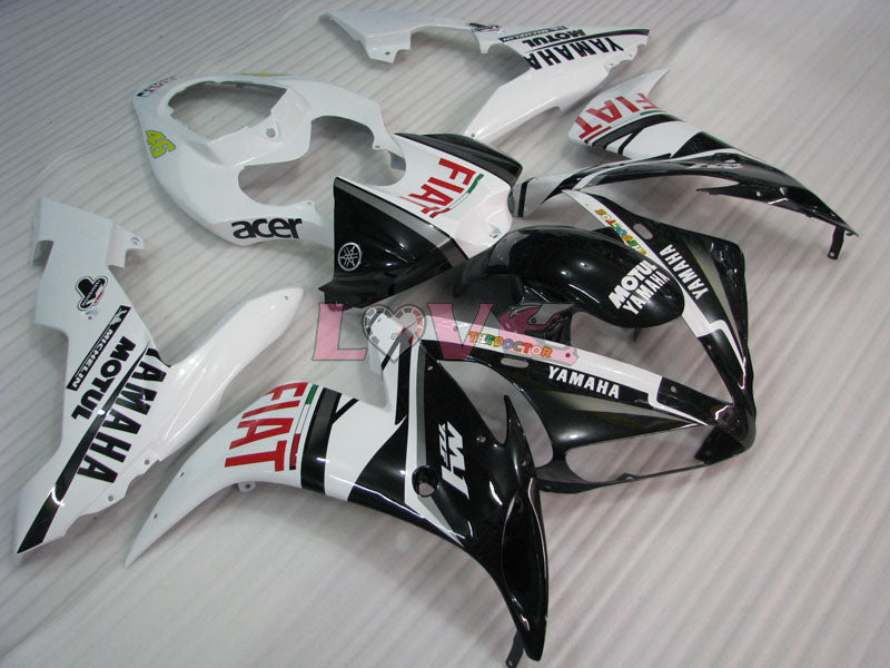 FIAT - White Black Fairings and Bodywork For 2004-2006 YZF-R1 #LF3712
