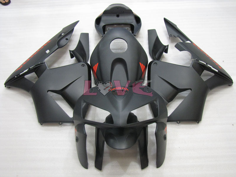Factory Style - Black Matte Fairings and Bodywork For 2005-2006 CBR600RR #LF4434