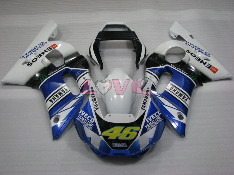 Monster - Blue White Black Fairings and Bodywork For 1998-2002 YZF-R6 #LF3370