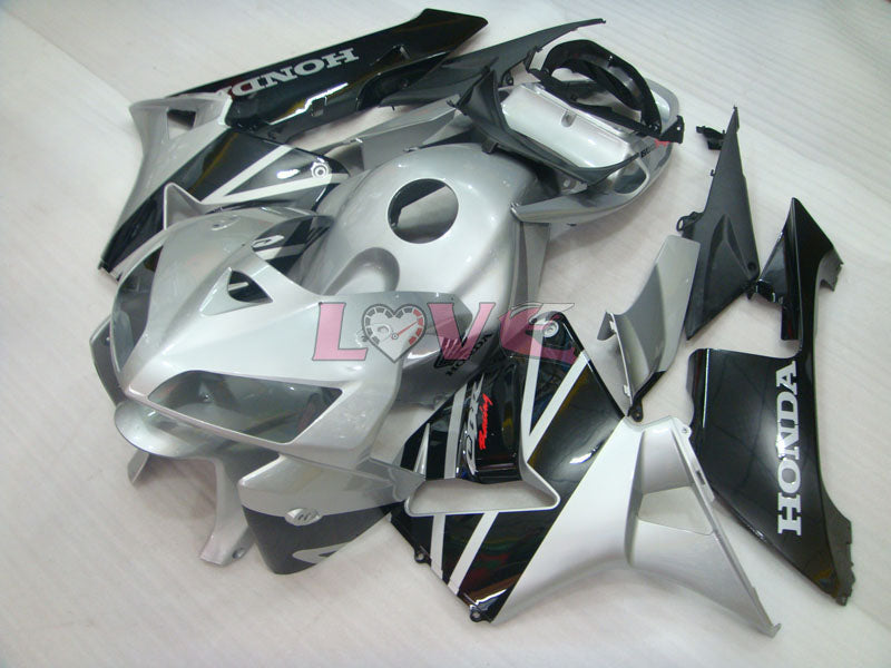 Factory Style - Black Silver Fairings and Bodywork For 2005-2006 CBR600RR #LF4425