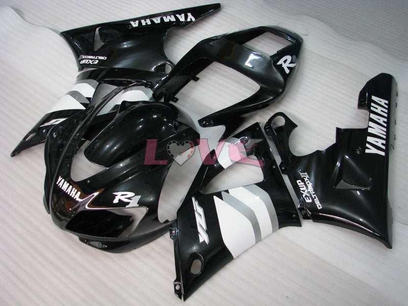 Factory Style - White Black Fairings and Bodywork For 1998-1999 YZF-R1 #LF7078