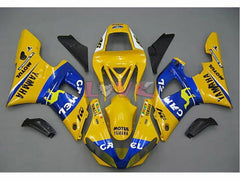 Camel - Yellow Blue Fairings and Bodywork For 2000-2001 YZF-R1 #LF7072