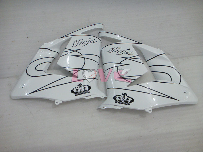 Corona - White Black Fairings and Bodywork For 2004-2005 NINJA ZX-10R #LF6362