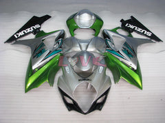 Factory Style - Green Silver Fairings and Bodywork For 2007-2008 GSX-R1000 #LF3825