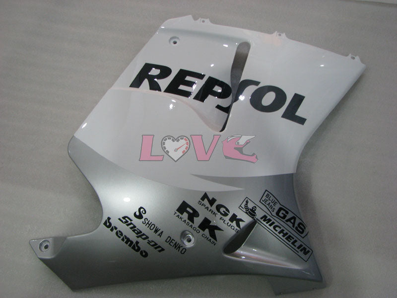 Repsol - White Silver Fairings and Bodywork For 1996-2007 CBR1100XX #LF4314