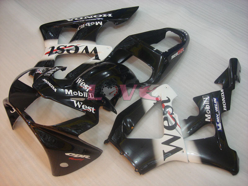West - White Black Fairings and Bodywork For 2000-2001 CBR929RR #LF5186