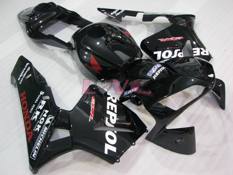 Repsol - Black Fairings and Bodywork For 2003-2004 CBR600RR #LF4464