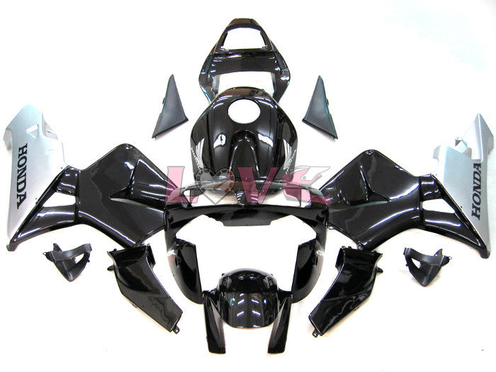 Factory Style - Black Silver Fairings and Bodywork For 2003-2004 CBR600RR #LF5325
