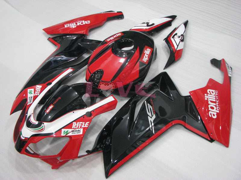 Customize - Red Black Fairings and Bodywork For 2004-2009 RS125 #LF3079