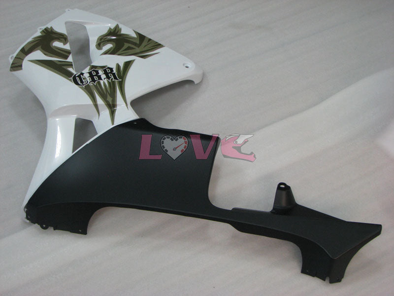 Factory Style - White Black Fairings and Bodywork For 2003-2004 CBR600RR #LF4465