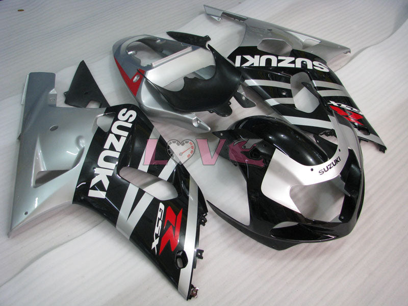 Factory Style - Black Silver Fairings and Bodywork For 2000-2002 GSX-R1000 #LF6074