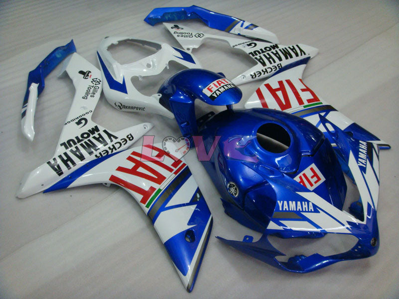 FIAT - Blue White Fairings and Bodywork For 2007-2008 YZF-R1 #LF6971