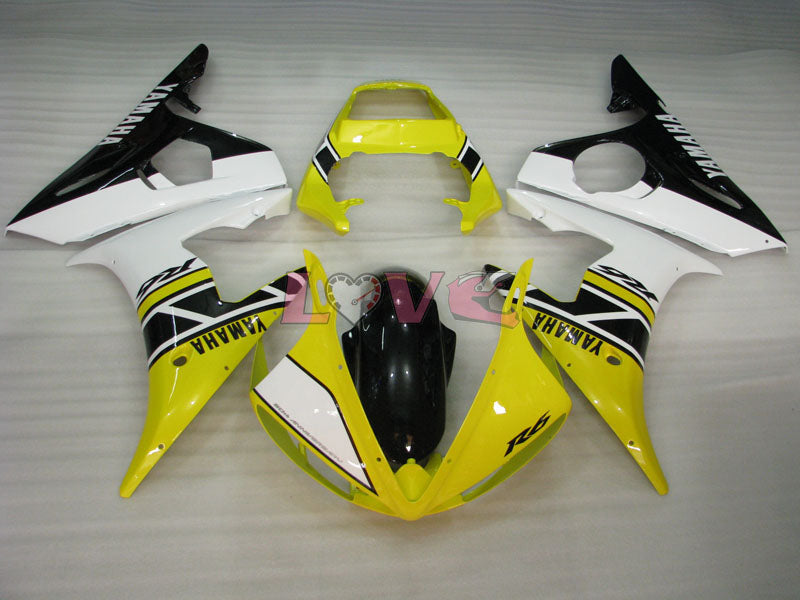 MOTUL - Yellow Black Fairings and Bodywork For 2005 YZF-R6 #LF5302