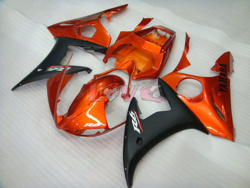 Factory Style - Orange Black Matte Fairings and Bodywork For 2005 YZF-R6 #LF5297