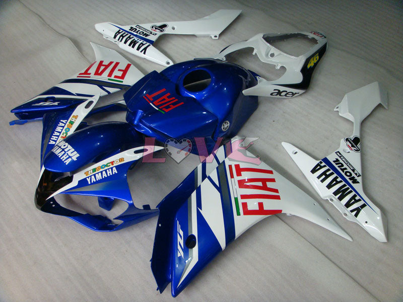 FIAT MOTUL - Blue White Fairings and Bodywork For 2007-2008 YZF-R1 #LF6979