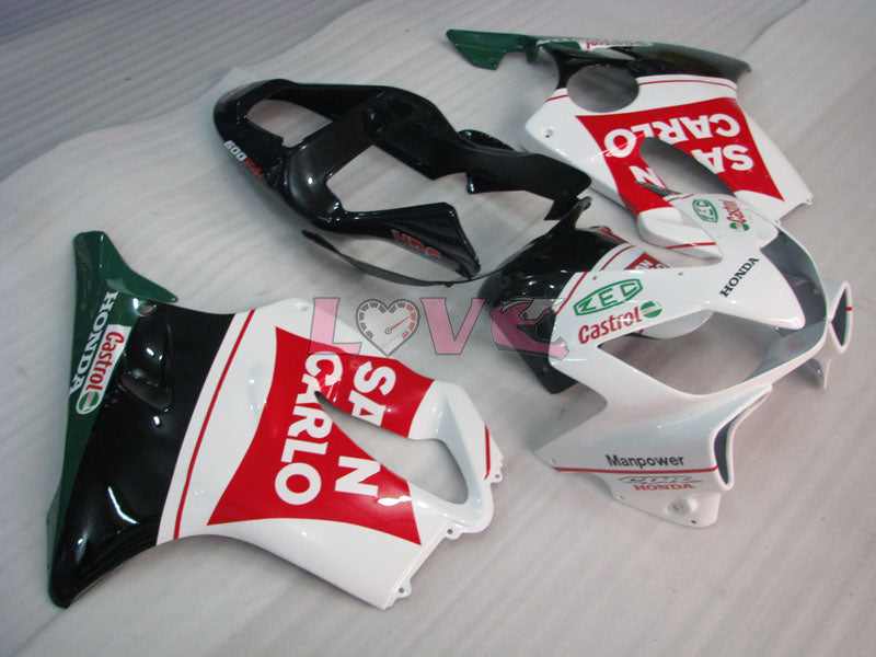 San Carlo - Red White Fairings and Bodywork For 2001-2003 CBR600F4i #LF4496